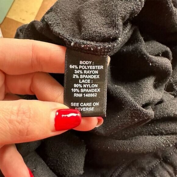 EUC Torrid Plus Size Women's Black Lace Trim Jogger Pants Black Size 3 - Picture 11 of 12